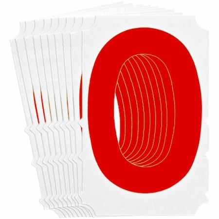 Brady Quik-Align 5160 Series Polyester 4 in Lbl Legend: O Red 10PK 5160P-O